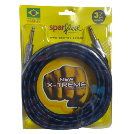 CABO P10M P10M SPARFLEX X TREME TEXTIL 7M PRETO AZUL CABO P10M P10M