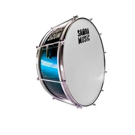 ZABUMBA PHX SAMBA MUSIC MADEIRA ARO BALA 20X20 PVC AZUL ZABUMBA PHX