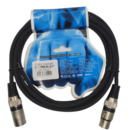 Cabo Xlr Xlr Sparflex X Treme Balanceado M Preto E Cabo