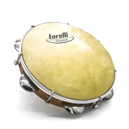 PANDEIRO TORELLI 10 TP340 CAPOEIRA PELE ANIMAL FORMICA NATURAL