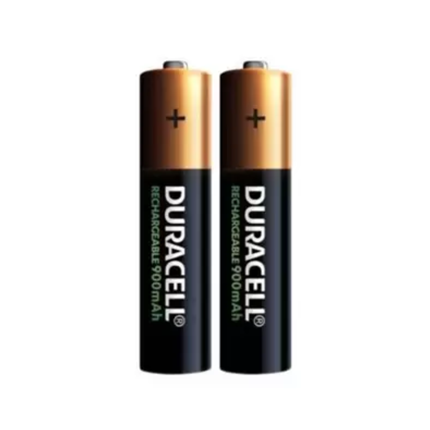 2 Batterie Ricaricabili DURACELL AAA 900mAh 1.2V NiMH, Micro, Nuove, Confezione Da 2