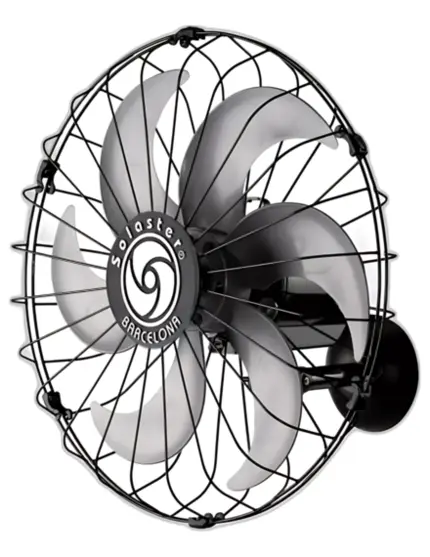 VENTILADOR DE PAREDE SOLASTER 50CM BARCELONA STD R PRETO 220V 145W