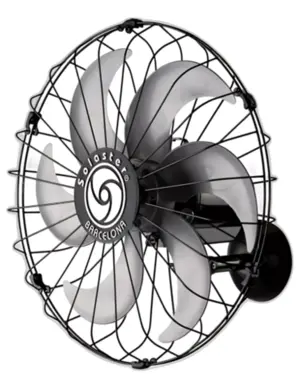 VENTILADOR DE PAREDE SOLASTER 50CM BARCELONA STD R PRETO 220V 145W