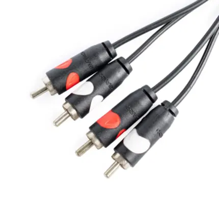 CABO DE AUDIO SANTO ANGELO PRETO E CONECTORES 2 RCA X 2 RCA CA2 2 METROS
