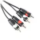 CABO DE AUDIO SANTO ANGELO PRETO E CONECTORES 2 RCA X 2 RCA CA2 2 METROS