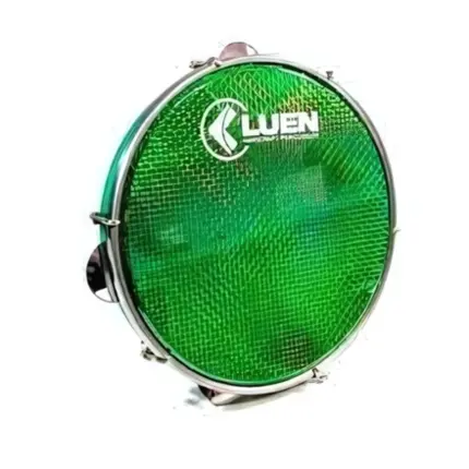 PANDEIRO 10 LUEN ABS PRETO PLAT INOX PELE HOLOGRAFICA SORTIDO