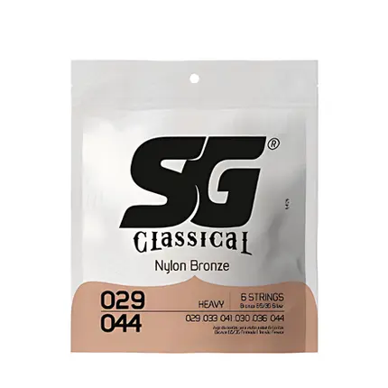 ENCORDOAMENTO SG VIOLAO NYLON BRONZE 65/35 PRATA TENSAO ALTA PESADA