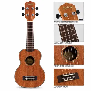 UKULELE KALANIN SOPRANO 21 C/ BAG MOGNO KAL 320SM FRISO E ROSETA ABS
