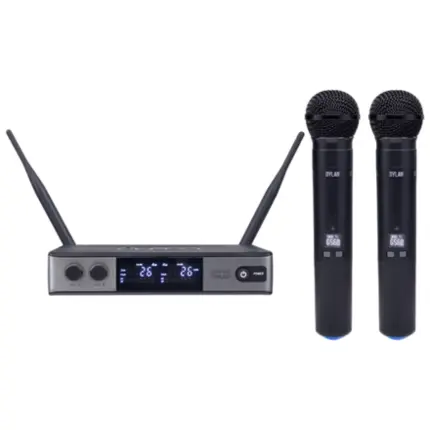 MICROFONE SEM FIO DYLAN UDX02 UHF DUPLO C/DISPLAY DIGITAL