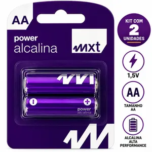 PILHA ALCALINA MXT CARTELA C/2-AA 1,5V LR6 EM BLISTER (MXT- 68 )