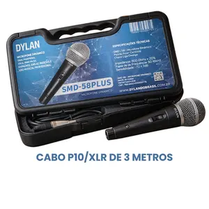 MICROFONE DINAMICO DYLAN SMD58 PLUS C/CABO 3M