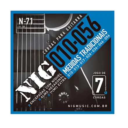 ENCORDOAMENTO NIG N71 .010/.056 7-CORDAS - ENCORDOAMENTO NIG N71