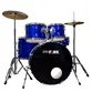BATERIA PRO FIRE BUMBO 20 AZUL FERRAGEM CROMADA