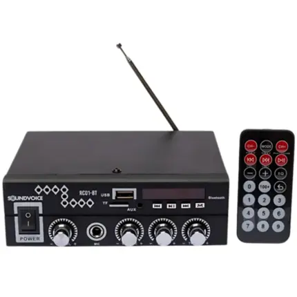 AMPLIFICADOR RECEIVER SOUNDVOICE RC01BT 60W