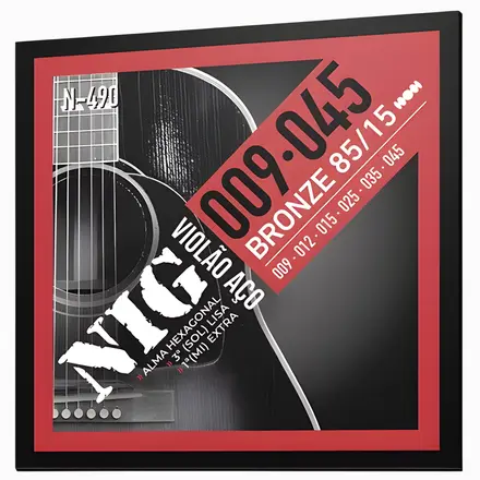 ENCORDOAMENTO NIG VIOLAO ACO/BRONZE .009/.045 6 CORDAS N490