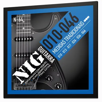 ENCORDOAMENTO NIG GUITARRA .010/.046 N64 - ENCORDOAMENTO NIG