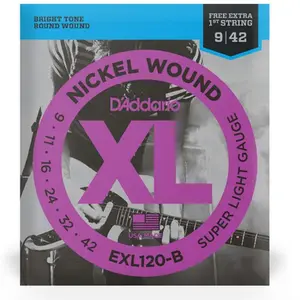 ENCORDOAMENTO D ADDARIO GUITARRA EXL120-B+PL009