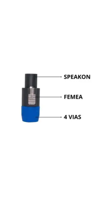 CONECTOR SPEAKON MXT 4-VIAS REDONDO CORPO PLASTICO (MXT- 88 )