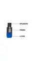 CONECTOR SPEAKON MXT 4-VIAS REDONDO CORPO PLASTICO (MXT- 88 )
