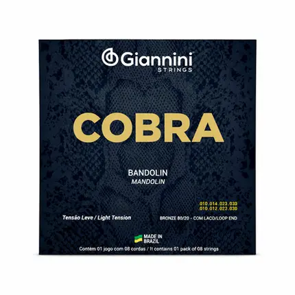 ENCORDOAMENTO GIANNINI BANDOLIM BRONZE PRATEADO GESBB
