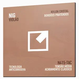 ENCORDOAMENTO NIG VIOLAO NYLON CRISTAL/METAL PRATEADO MEDIA TENSAO N415-TAC