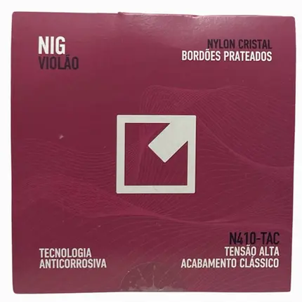 ENCORDOAMENTO NIG VIOLAO NYLON CRISTAL/METAL PRATEADO ALTA TENSAO N410-TAC