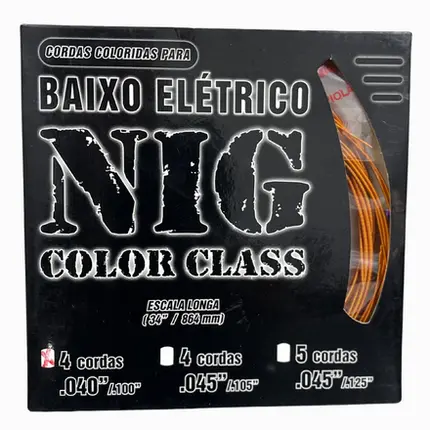 ENCORDOAMENTO NIG P/CONTRABAIXO COLOR CLASS 040-4 CORDAS LARANJA N1702