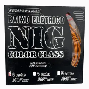 ENCORDOAMENTO NIG P/CONTRABAIXO COLOR CLASS 040-4 CORDAS LARANJA N1702