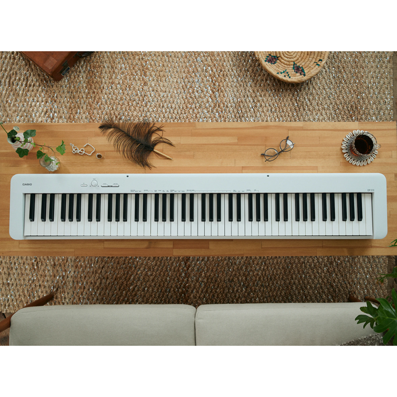 KIT PIANO CASIO CDPS110 STAGE DIGITAL BRANCO + SUPORTE ASK TECLADO