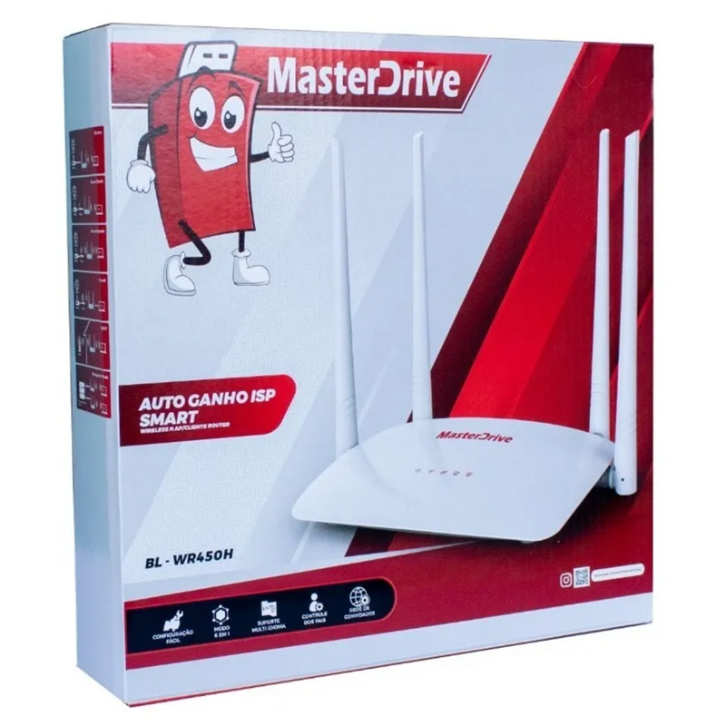 ROTEADOR WIRELESS MASTERDRIVE BL WR H C ANTENAS ROTEADOR WIRELESS