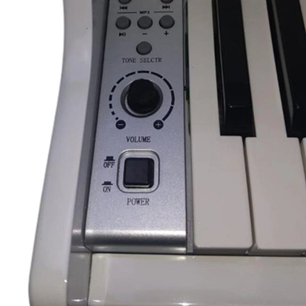 Piano Elétrico Turbo EPIANOWH Infantil 22 Teclas Branco - Casa da Música