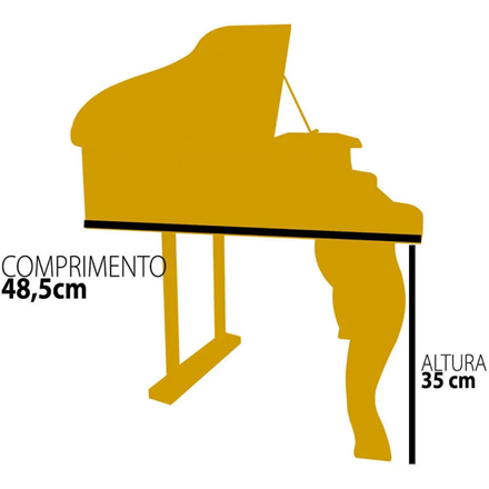 PIANO DE CAUDA INFANTIL 30 TECLAS VERMELHO