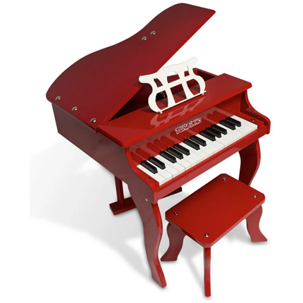 PIANO CAUDA INFANTIL TURBINHO 30 TECLAS VERMELHO PIANO30RED - PIANO CAUDA  INFANTIL TURBINHO 30 TECLAS VERMELHO PIANO30RED - TURBINHO