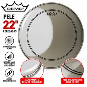 PELE REMO P/BUMBO 22  POWERSTROKE 3 COLORTONE TRANSPARENTE LARANJA P3-1322-CT-OG