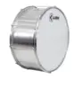 BOMBO LUEN 30X20 ALUM NATURAL ARO BOLA CROM PELE LEITOSA 10 AFIN