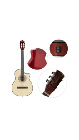 VIOLAO WALDMAN ELETROACUSTICO 6 CORDAS DE ACO FLCE-39S NT