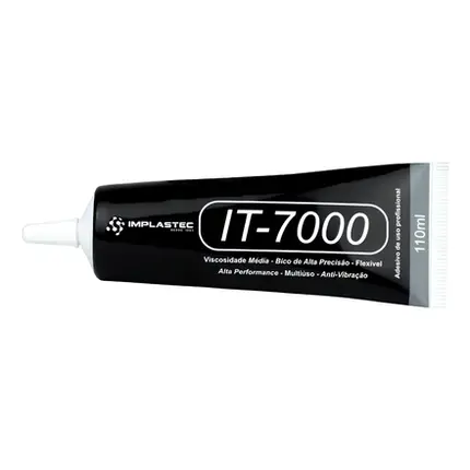 ADESIVO PARA CELULAR IMPLASTEC IT7000 PRETA - UNIDADE