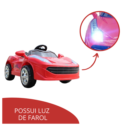 MINI CARRO ELETRICO IMPORTWAY BW097VM INFANTIL VERMELHO C