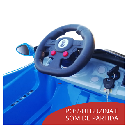 Mini Carro Infantil Azul Elétrico com Controle Remoto - BW097AZ na