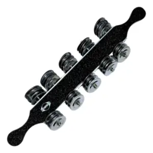 CHOCALHO DE PLATINELA LUXO CONTEMPORANEA 132CLXPTG MD PRETO COM GLITER