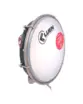 PANDEIRO LUEN 12 pol. SERIE COLORSTEEL FORM BRANCO PLAT INOX AFIN SIMPLES PELE MASTER NYLON