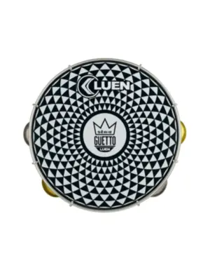 PANDEIRO LUEN 11 BRANCO BLACK WHITE SERIE GUETTO PLAT LAT DOURADA COM REGULAGEM AFIN DPLA FERR BRANC