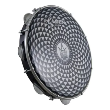 PANDEIRO LUEN 11 PRETO BLACK WHITE SERIE GUETTO PLAT LAT AFIN SPLES FERR CROM PELE SPECIAL SUBLIMACA