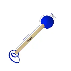 BAQUETA MACANETA LIVERPOOL CABO MADEIRA MC 49 345MM AZUL - UNIDADE