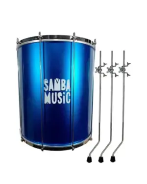 SURDO PHX MADEIRA SAMBA MUSIC 60X18 PVC AZUL CELESTE C/TRIPE 932MA BLS TP