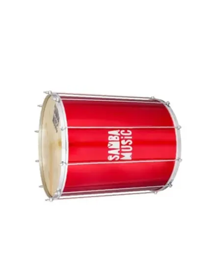 SURDO PHX MADEIRA SAMBA MUSIC 60X18 PVC VERMELHO C/TRIPE 932MA RD