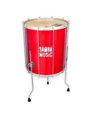 SURDO PHX MADEIRA SAMBA MUSIC 60X18 PVC VERMELHO C/TRIPE 932MA RD TP