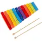 XILOFONE KIDZZO COLORIDO INFANTIL EM MADEIRA COM 12 TECLAS