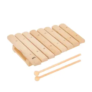 XILOFONE KIDZZO NATURAL 8 TECLAS EM MADEIRA
