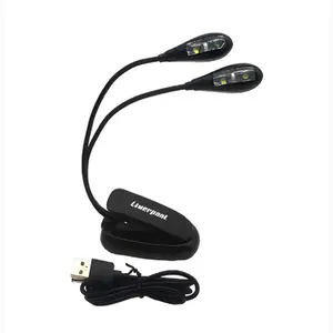 LUMINARIA LIVERPOOL DUPLA EM LED PARA ESTANTE DE PARTITURA